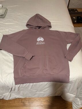 Darc Sport Mauve Pullover Hoodie with Chest Graphic